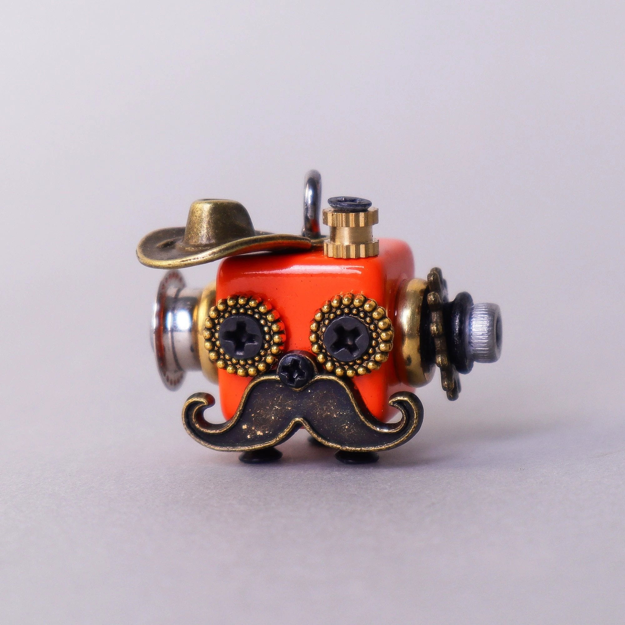 Handcrafted Wooden Bot Necklace, Keychain, or Mini Decor by Kitsville