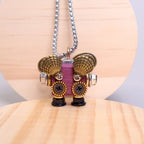 Handcrafted Wooden Bot Necklace, Keychain, or Mini Decor by Kitsville