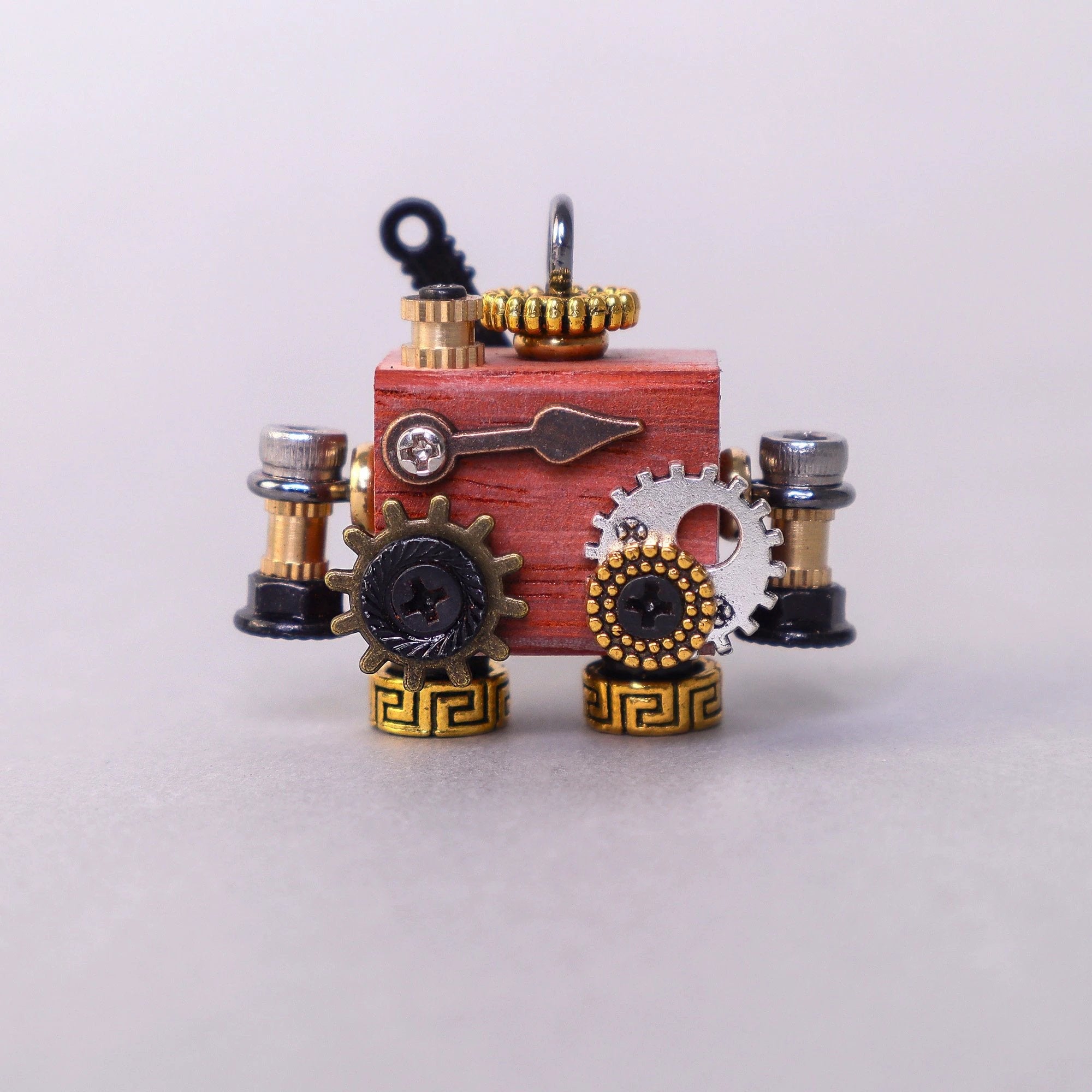 Handcrafted Wooden Bot Necklace, Keychain, or Mini Decor by Kitsville