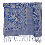 Handmade Batik Scarf, 100% Soft Cotton, Blue Tendril Scarves La Vie Bien Handmade Batik Scarf, 100% Soft Cotton, Blue Tendril