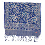 Handmade Batik Scarf, 100% Soft Cotton, Blue Tendril Scarves La Vie Bien Handmade Batik Scarf, 100% Soft Cotton, Blue Tendril