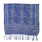 Handmade Batik Scarf, 100% Soft Cotton, Blue White, Tidal Flow Scarves La Vie Bien Handmade Batik Scarf, 100% Soft Cotton, Blue White, Tidal Flow