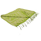Handmade Batik Scarf - 100% Soft Cotton - Spotted Flowers Green Scarves La Vie Bien Handmade Batik Scarf - 100% Soft Cotton - Spotted Flowers Green
