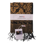 Handmade Batik Scarf, Black Brown Harvest, Hand Dyed, 100% Cotton Scarves La Vie Bien Handmade Batik Scarf, Black Brown Harvest, Hand Dyed, 100% Cotton