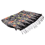 Handmade Batik Scarf Black, Orange, Green, Berries 100% Soft Cotton Dusk Petal Scarves La Vie Bien Handmade Batik Scarf Black, Orange, Green, Berries 100% Soft Cotton Dusk Petal