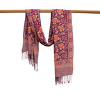 Handmade Batik Scarf, Cotton, Plumeria, Pink, Purple, Peach Scarves La Vie Bien Handmade Batik Scarf, Cotton, Plumeria, Pink, Purple, Peach