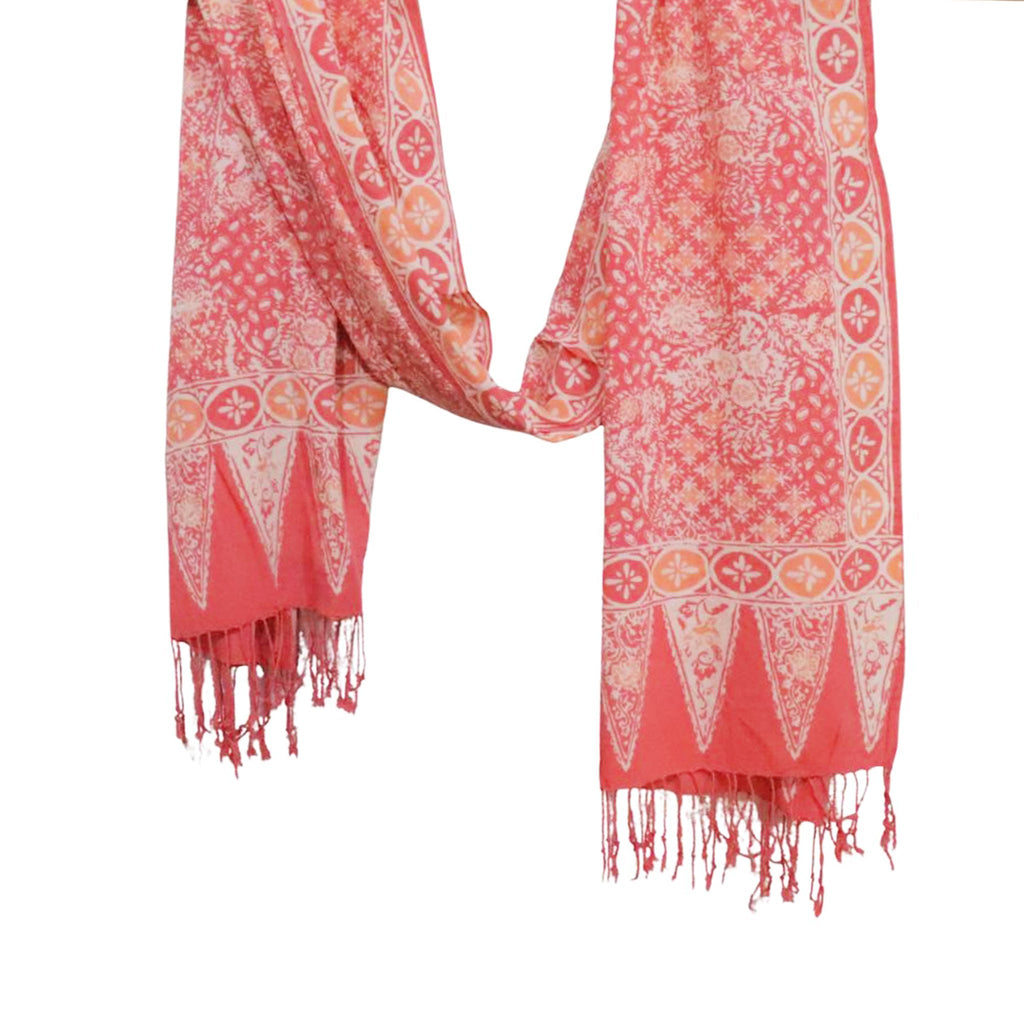 Handmade Batik Scarf - Cotton - Wildflower Scarves La Vie Bien Handmade Batik Scarf - Cotton - Wildflower