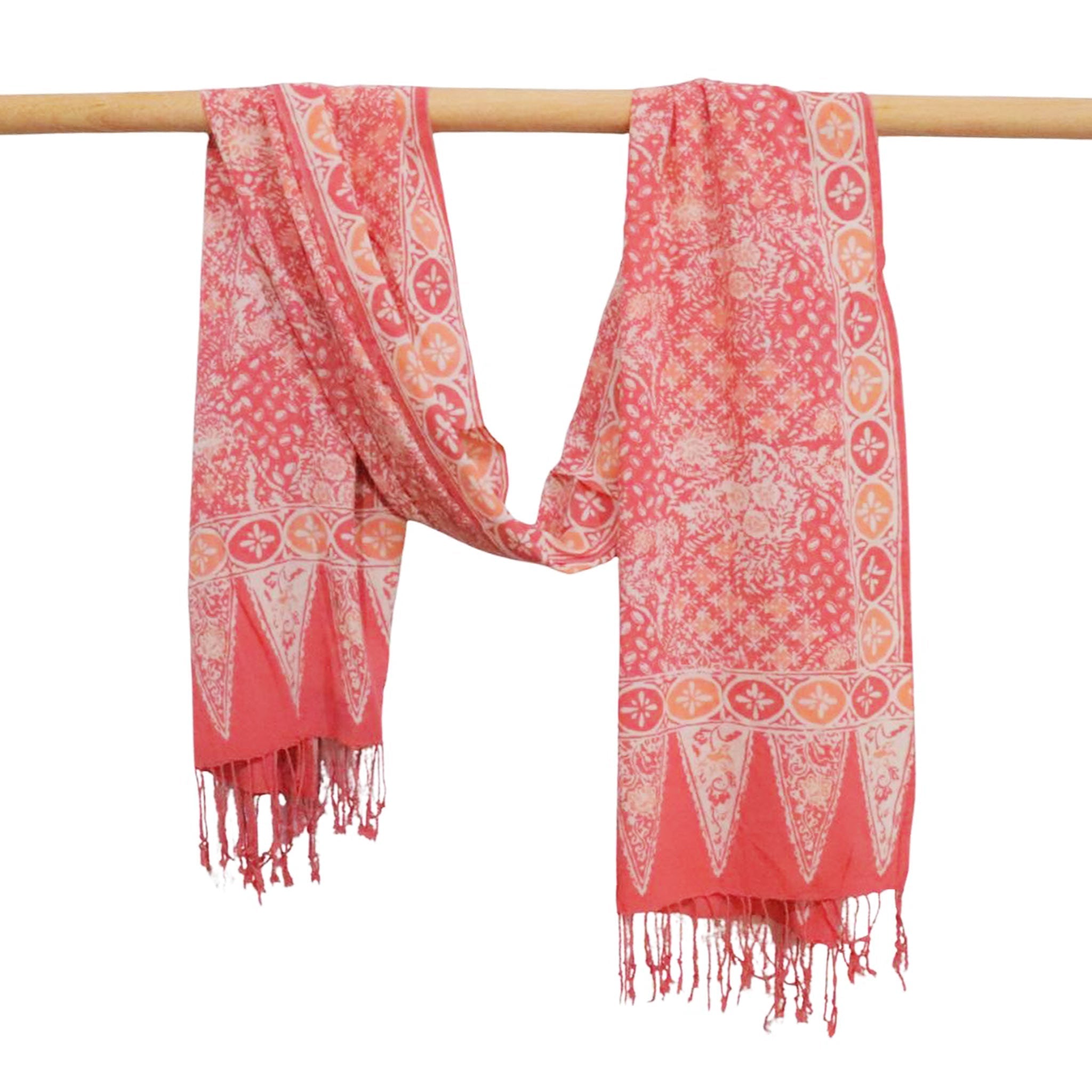Handmade Batik Scarf - Cotton - Wildflower Scarves La Vie Bien Handmade Batik Scarf - Cotton - Wildflower