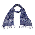 Handmade Batik Scarf - Cotton - Wings, Blue Scarves La Vie Bien Handmade Batik Scarf - Cotton - Wings, Blue