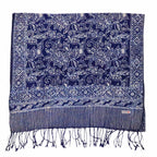Handmade Batik Scarf - Cotton - Wings, Blue Scarves La Vie Bien Handmade Batik Scarf - Cotton - Wings, Blue