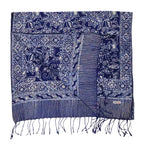 Handmade Batik Scarf - Cotton - Wings, Blue Scarves La Vie Bien Handmade Batik Scarf - Cotton - Wings, Blue