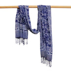 Handmade Batik Scarf - Cotton - Wings, Blue Scarves La Vie Bien Handmade Batik Scarf - Cotton - Wings, Blue