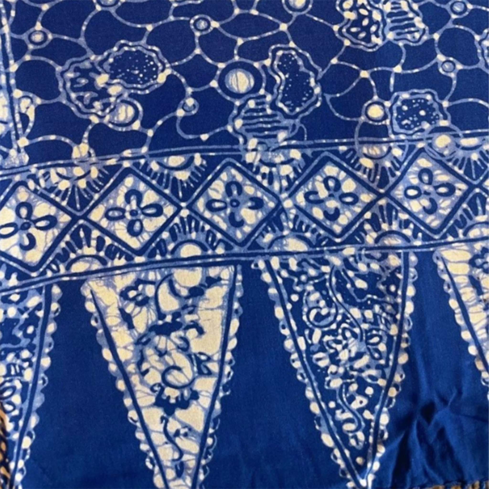 Handmade Batik Scarf, soft Cotton, Boulder, Blue, Light Blue, White Scarves La Vie Bien Handmade Batik Scarf, soft Cotton, Boulder, Blue, Light Blue, White