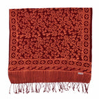 Handmade Batik Scarf, Soft Cotton, Loop, Red, Burgundy Scarves La Vie Bien Handmade Batik Scarf, Soft Cotton, Loop, Red, Burgundy