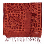 Handmade Batik Scarf, Soft Cotton, Loop, Red, Burgundy Scarves La Vie Bien Handmade Batik Scarf, Soft Cotton, Loop, Red, Burgundy