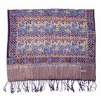 Handmade Batik Scarf - soft Cotton - Vines in Navy Blue Scarves La Vie Bien Handmade Batik Scarf - soft Cotton - Vines in Navy Blue
