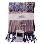 Handmade Batik Scarf - soft Cotton - Vines in Navy Blue Scarves La Vie Bien Handmade Batik Scarf - soft Cotton - Vines in Navy Blue