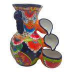 Handmade Blue Rim Talavera Fountain | Mexican Ceramic Art