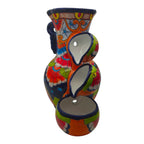 Handmade Blue Rim Talavera Fountain | Mexican Ceramic Art