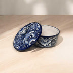 Blue & White Talavera Tortilla Warmer | Handmade Mexican Kitchenware