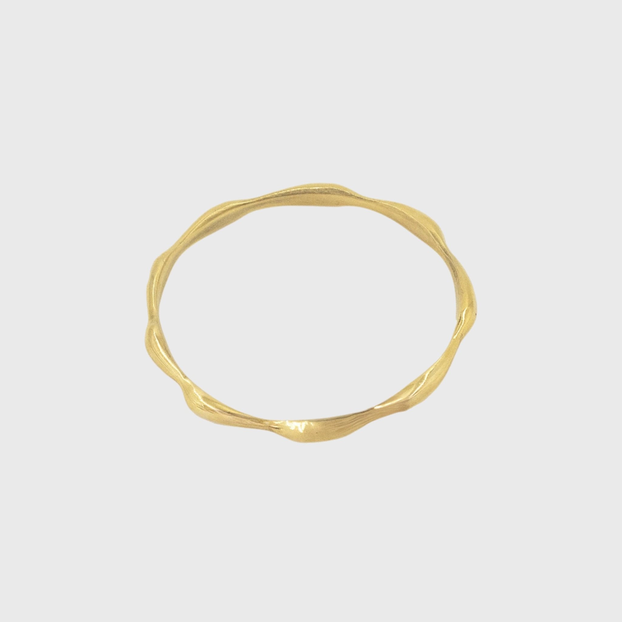 Handmade Brass Golden Twist Bangle, Bracelet - Sema Bracelets La Vie Bien Handmade Brass Golden Twist Bangle, Bracelet - Sema