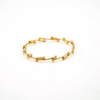 Handmade Brass Round Link Bangle - Kaya Bracelet Bracelets La Vie Bien Handmade Brass Round Link Bangle - Kaya Bracelet