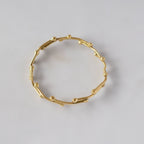 Handmade Brass Round Link Bangle - Kaya Bracelet Bracelets La Vie Bien Handmade Brass Round Link Bangle - Kaya Bracelet