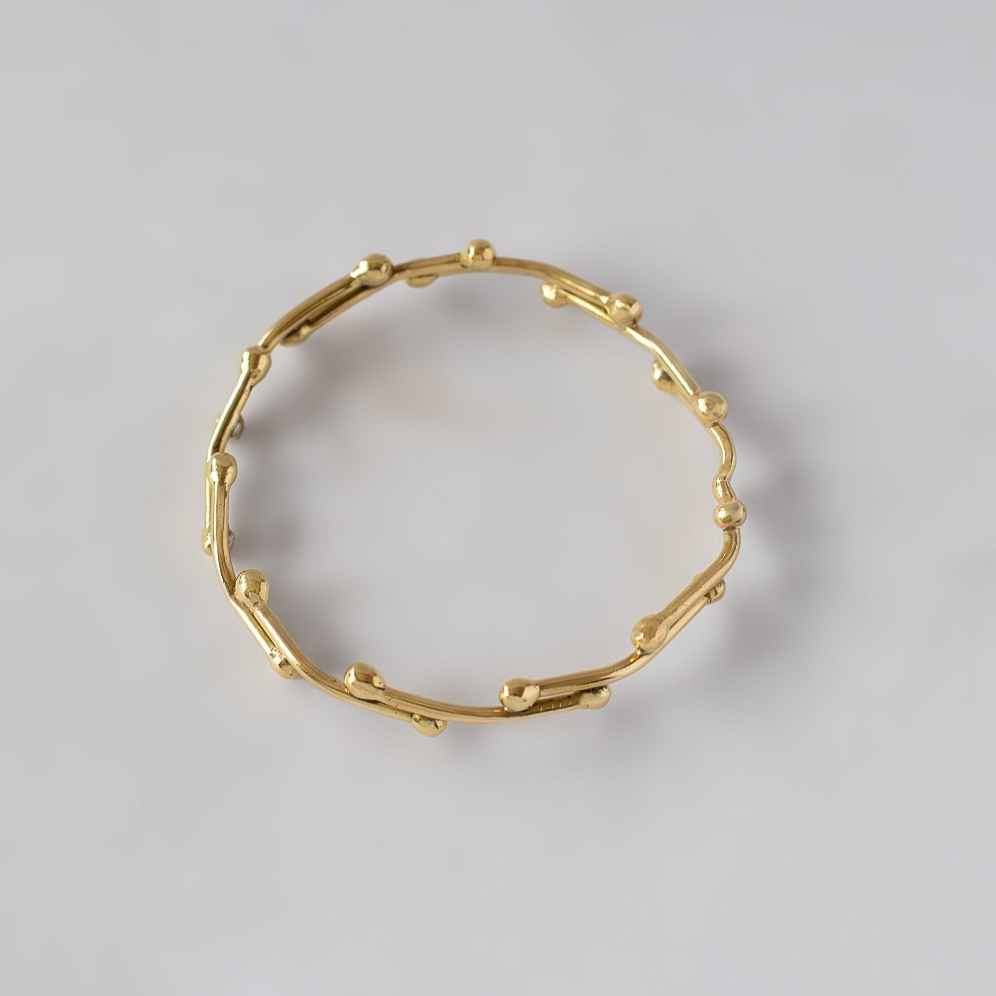 Handmade Brass Round Link Bangle - Kaya Bracelet Bracelets La Vie Bien Handmade Brass Round Link Bangle - Kaya Bracelet