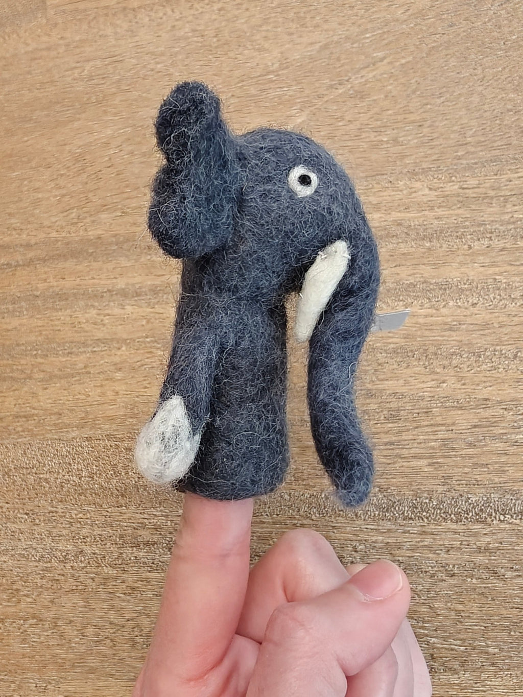 Handmade felt Elephant Finger Puppet - Sensory Play for kids - Jungle Jamboree collection La Vie Bien Handmade felt Elephant Finger Puppet - Sensory Play for kids - Jungle Jamboree collection