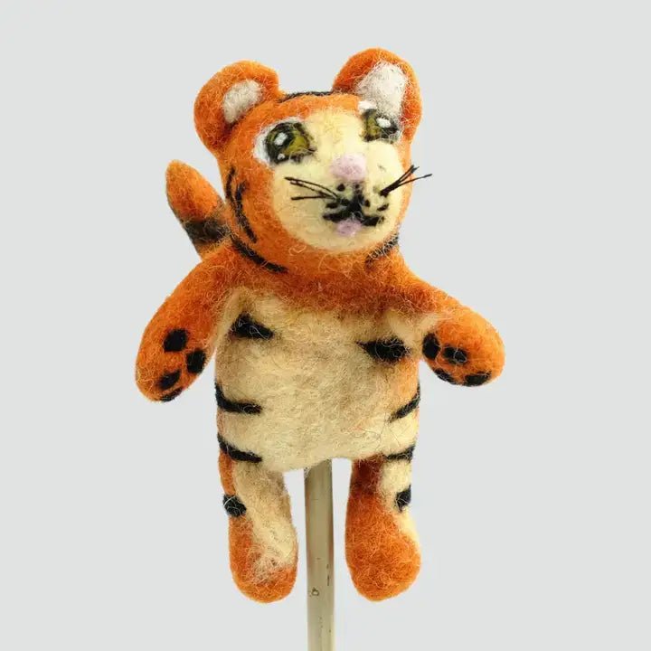 Handmade felt Elephant Finger Puppet - Sensory Play for kids - Jungle Jamboree collection La Vie Bien Handmade felt Elephant Finger Puppet - Sensory Play for kids - Jungle Jamboree collection