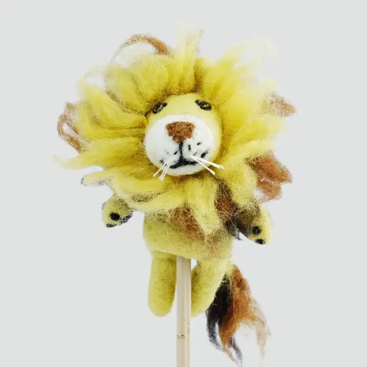 Handmade felt leopard Finger Puppet - Sensory Play for kids - Jungle Jamboree collection La Vie Bien Handmade felt leopard Finger Puppet - Sensory Play for kids - Jungle Jamboree collection