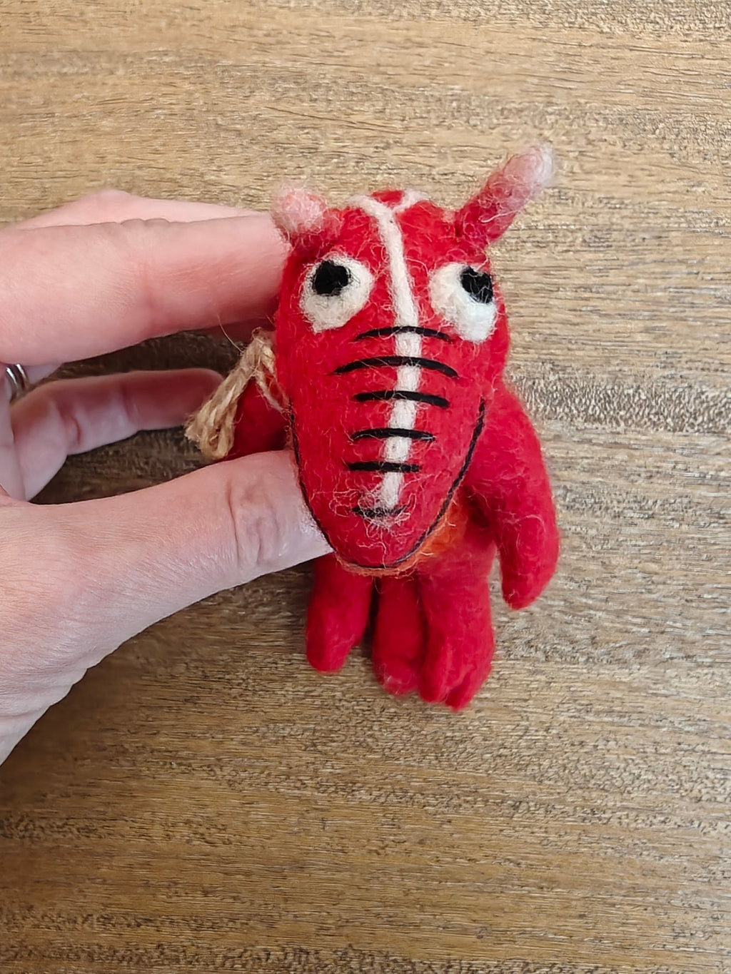 Handmade felt red dragon Finger Puppet - Sensory Play for kids - Dragon collection La Vie Bien Handmade felt red dragon Finger Puppet - Sensory Play for kids - Dragon collection
