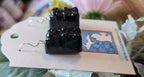 Handmade Goth Gummy Bear Earrings: Shiny Black Polymer Clay Jewelry Earrings La Vie Bien Handmade Goth Gummy Bear Earrings: Shiny Black Polymer Clay Jewelry