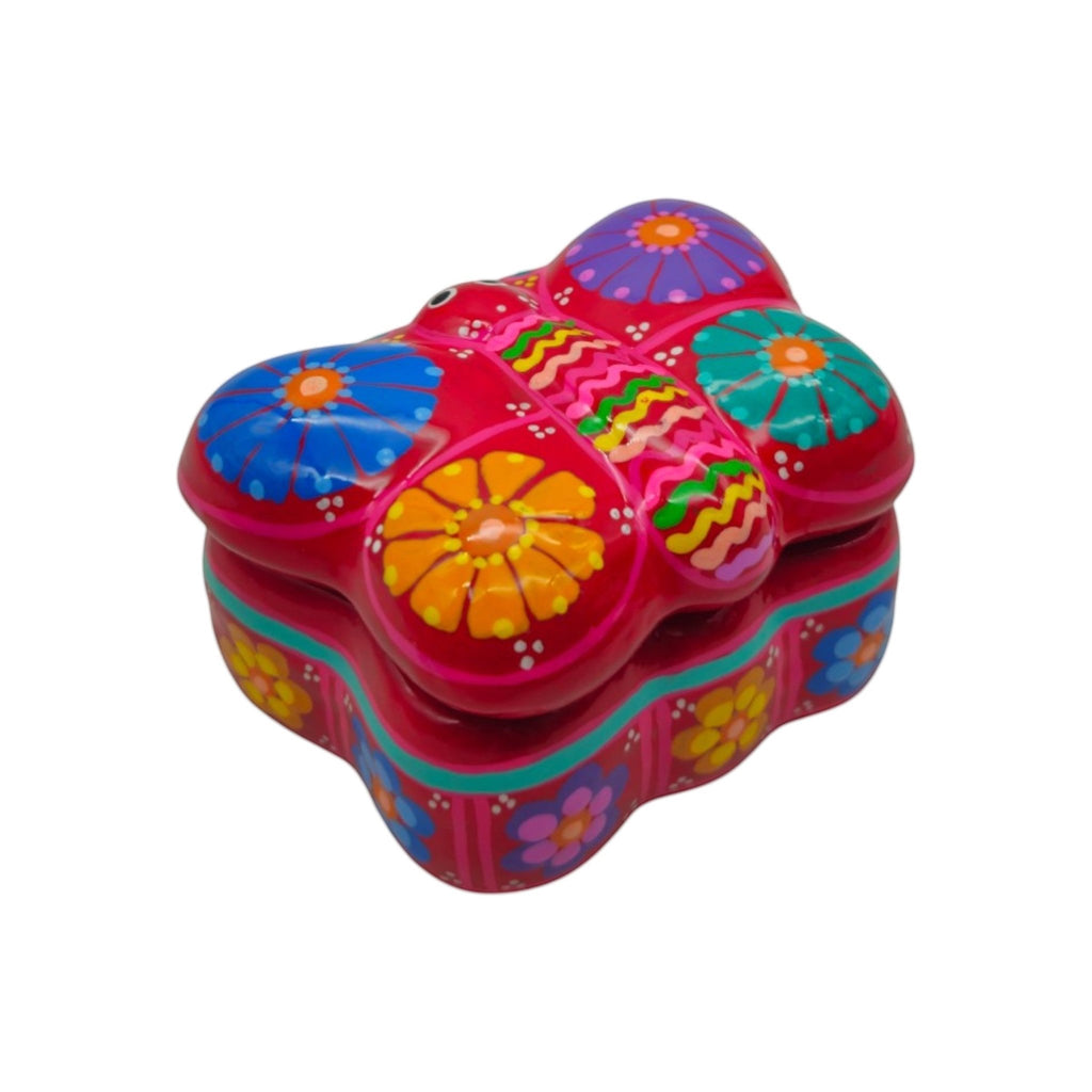 Handmade Guerrero Butterfly Jewelry Box | Mexican Ceramic Earring Holder Guerrero Jewelry Box La Vie Bien Handmade Guerrero Butterfly Jewelry Box | Mexican Ceramic Earring Holder
