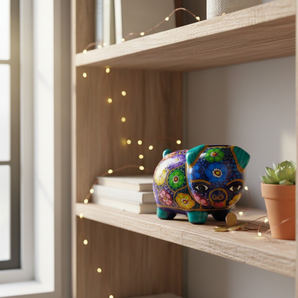 Handmade Guerrero Piggy Bank | Mexican Ceramic Coin Bank Guerrero Piggy Bank La Vie Bien Handmade Guerrero Piggy Bank | Mexican Ceramic Coin Bank