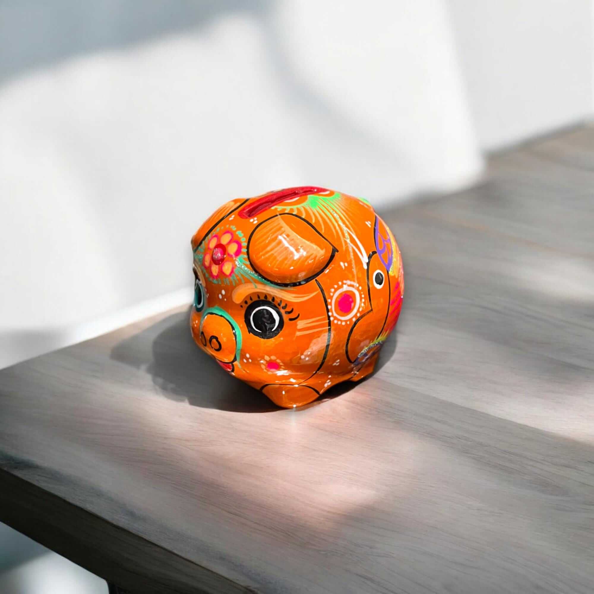 Handmade Guerrero Piggy Bank | Mexican Painted Ceramic Coin Bank (Small) Guerrero Piggy Bank La Vie Bien Handmade Guerrero Piggy Bank | Mexican Painted Ceramic Coin Bank (Small)