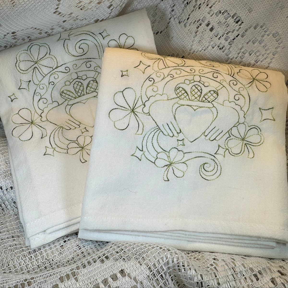 Handmade Irish Tea Towels - Set of Two Gifts La Vie Bien Handmade Irish Tea Towels - Set of Two