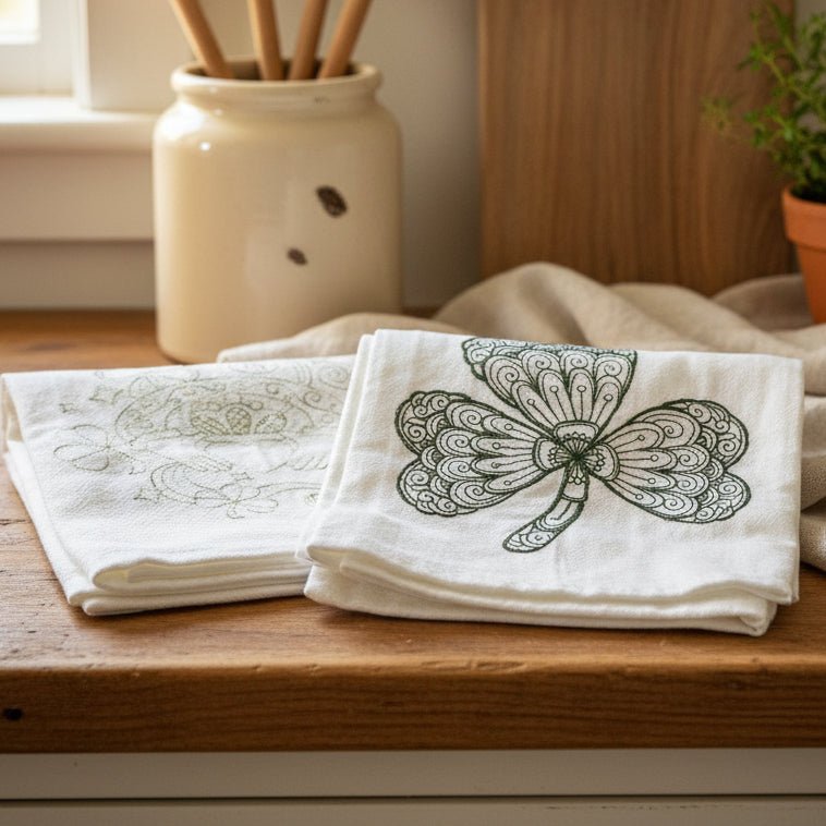 Handmade Irish Tea Towels - Set of Two Gifts La Vie Bien Handmade Irish Tea Towels - Set of Two