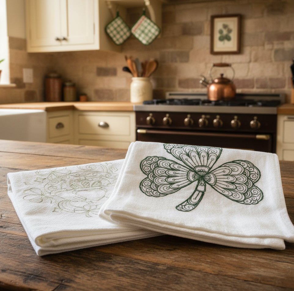 Handmade Irish Tea Towels - Set of Two Gifts La Vie Bien Handmade Irish Tea Towels - Set of Two