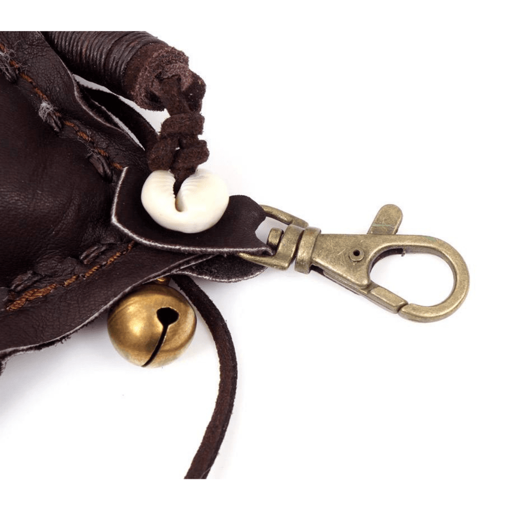 Handmade Leather Zipper Pull with Embroidery and Shell Detail | Ethical Bag Accessory – Thailand Accessories La Vie Bien Handmade Leather Zipper Pull with Embroidery and Shell Detail | Ethical Bag Accessory – Thailand