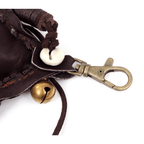 Handmade Leather Zipper Pull with Embroidery and Shell Detail | Ethical Bag Accessory – Thailand Accessories La Vie Bien Handmade Leather Zipper Pull with Embroidery and Shell Detail | Ethical Bag Accessory – Thailand