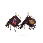 Handmade Leather Zipper Pull with Embroidery and Shell Detail | Ethical Bag Accessory – Thailand Accessories La Vie Bien Handmade Leather Zipper Pull with Embroidery and Shell Detail | Ethical Bag Accessory – Thailand