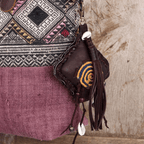 Handmade Leather Zipper Pull with Embroidery and Shell Detail | Ethical Bag Accessory – Thailand Accessories La Vie Bien Handmade Leather Zipper Pull with Embroidery and Shell Detail | Ethical Bag Accessory – Thailand
