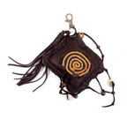 Handmade Leather Zipper Pull with Embroidery and Shell Detail | Ethical Bag Accessory – Thailand Accessories La Vie Bien Handmade Leather Zipper Pull with Embroidery and Shell Detail | Ethical Bag Accessory – Thailand