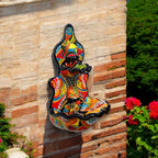 Handmade Mexican Talavera Wall Fountain | Authentic Art Decor (Large) Talavera Fountain La Vie Bien Handmade Mexican Talavera Wall Fountain | Authentic Art Decor (Large)