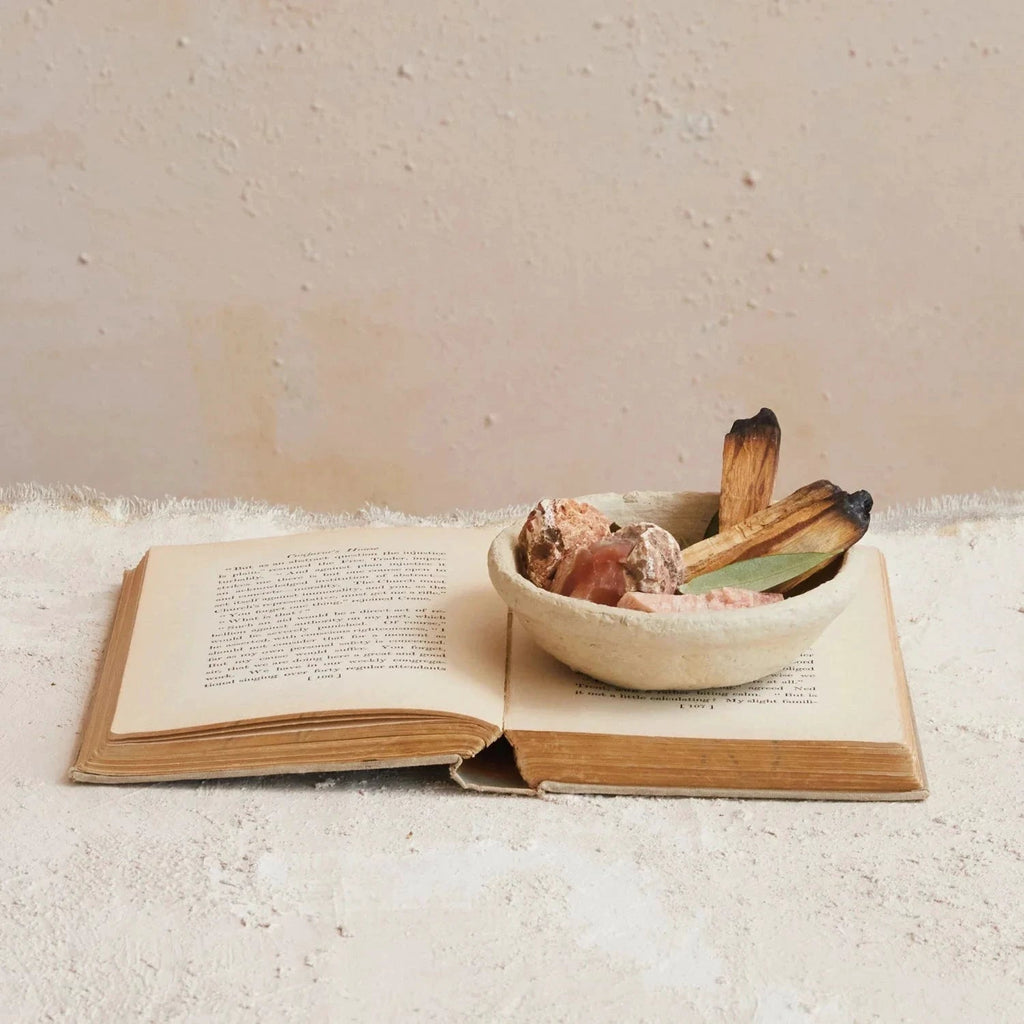 Handmade Paper Mache Small Bowl by White Cliff Studio