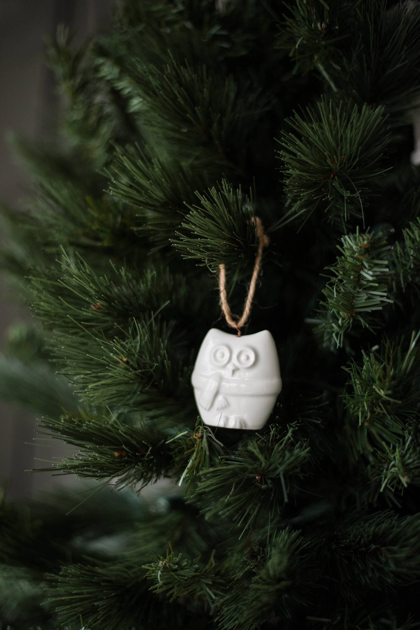 Handmade Porcelain Christmas Ornaments: Owl Ornaments La Vie Bien Handmade Porcelain Christmas Ornaments: Owl