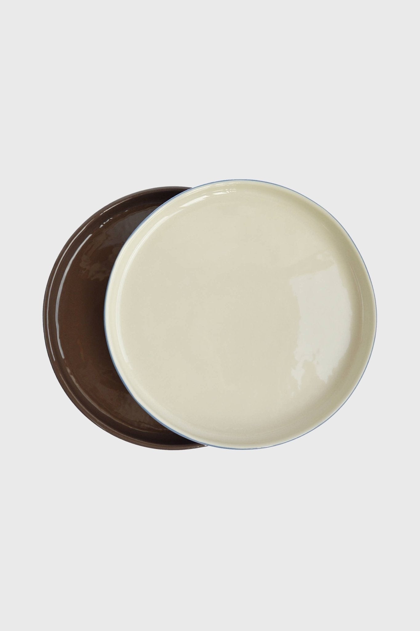 Handmade Porcelain Dinner Plates. Forget-me-not/Chocolate Dinner Plates La Vie Bien Handmade Porcelain Dinner Plates. Forget-me-not/Chocolate