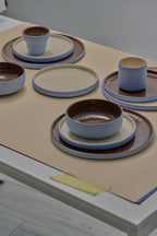 Handmade Porcelain Dinner Plates. Forget-me-not/Chocolate Dinner Plates La Vie Bien Handmade Porcelain Dinner Plates. Forget-me-not/Chocolate