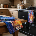 Handmade Scottish Highland Cow Lover Tea Towel - Set of Two Gifts La Vie Bien Handmade Scottish Highland Cow Lover Tea Towel - Set of Two